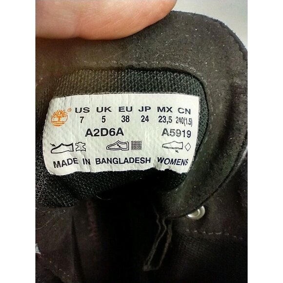 Timberland Malynn EK+ Black Leather Waterproof Lace-Up Boots Shoes Women's 7 - Picture 7 of 13